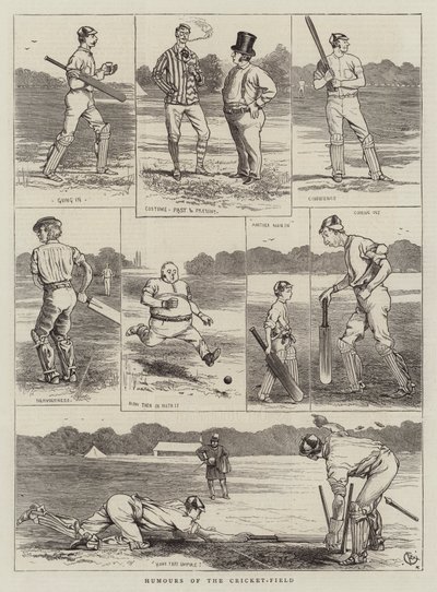 Kriket Sahasının Mizahları by Alfred Chantrey Corbould