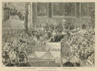 Kraliyet Adalet Mahkemeleri: Orta Tapınakta Öğle Yemeği by Alfred Chantrey Corbould