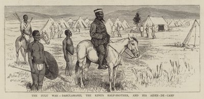 Zulu Savaşı, Dabulamanzi, Kralın Üvey Kardeşi ve Yardımcıları by Alfred Chantrey Corbould