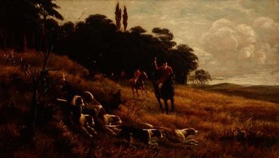 Full Cry (tuval üzerine yağlı boya) by Alfred Charles Havell