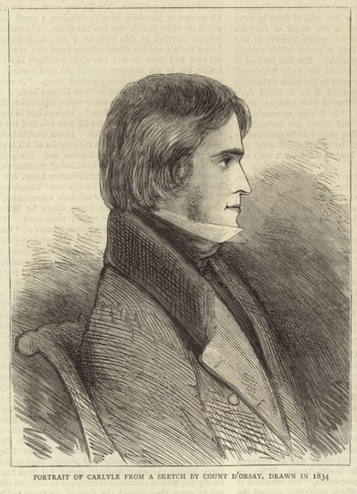 Thomas Carlyle'ın Portresi by Alfred Comte d