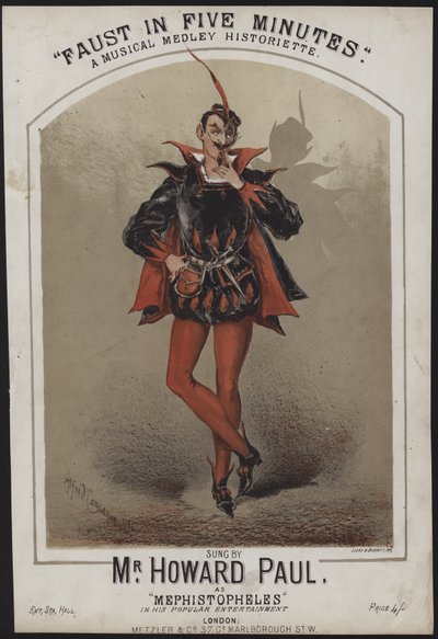 Beş Dakikada Faust, Howard Paul, Mephistopheles by Alfred Concanen