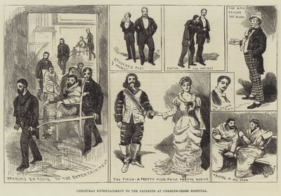 Charing-Cross Hastanesinde Hastalara Noel Eğlencesi by Alfred Courbould