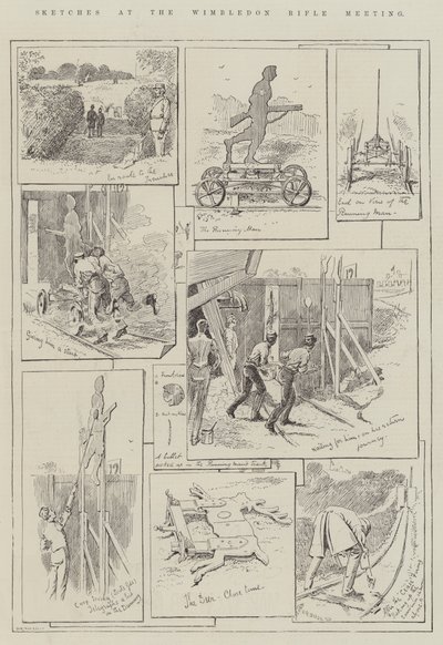 Wimbledon Tüfek Toplantısında Skeçler by Alfred Courbould