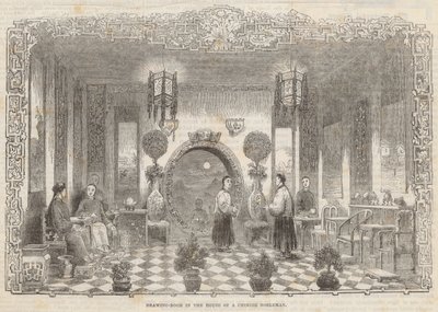 Çinli bir asilzadenin evinde misafir odası by Alfred Crowquill