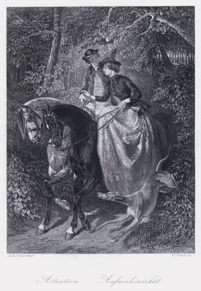 Dikkat (gravür) by Alfred Dedreux
