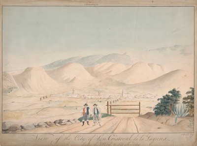 Las Mercedes Yolundan Görüldüğü Gibi San Cristoval de la Laguna Şehri Görünümü by Alfred Diston