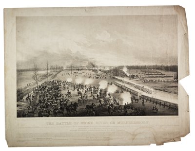Stone River veya Murfreesboro Savaşı, 1863 by Alfred E. Mathews