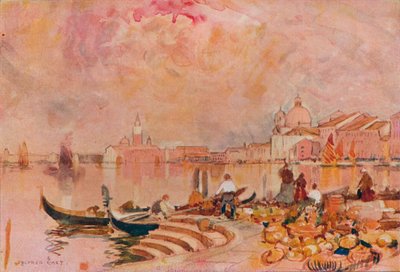 Akşam Glow, Venedik, c1895 by Alfred East