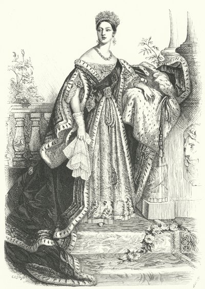 Kraliçe Victoria (gravür) by Alfred Edward (after) Chalon