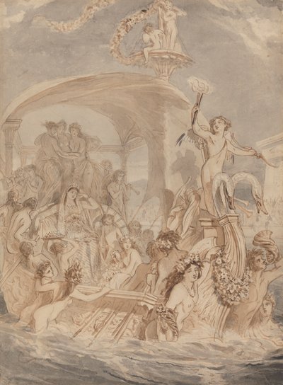 Kleopatra, Antony ile Buluşmak İçin Cydnus'ta by Alfred Edward Chalon