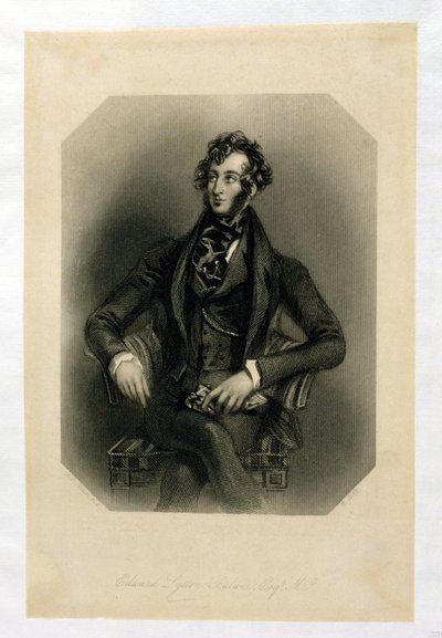Edward Lytton Bulwer (1803-73), H. Cook tarafından oyulmuş by Alfred Edward Chalon