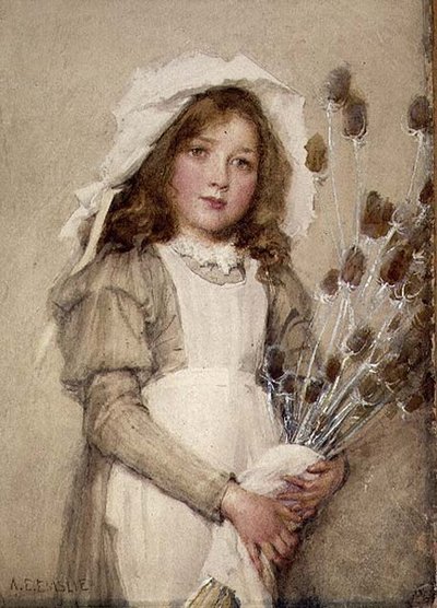 Bir Demet Teasel (wc) by Alfred Edward Emslie