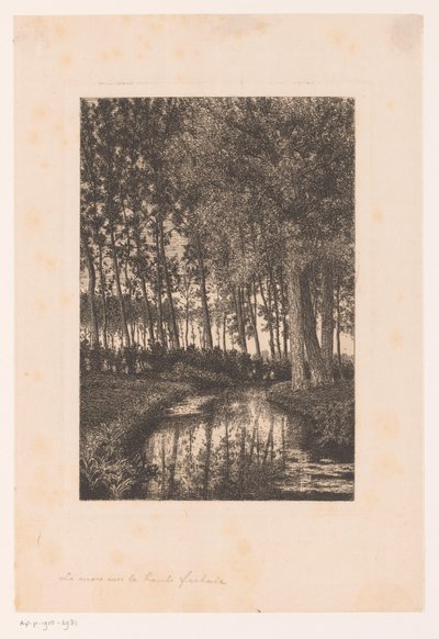 Su kenarında uzun ağaçlar by Alfred Elsen