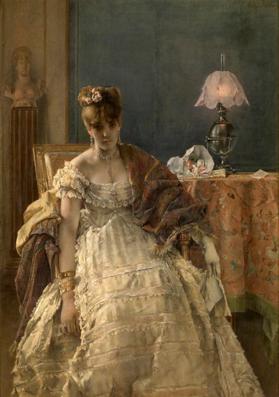 Çaresiz (panelde yağlı boya) by Alfred Emile Stevens