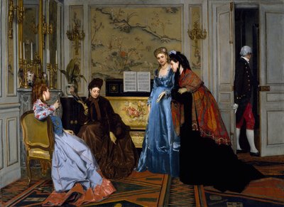 Salondaki Zarif Figürler, Tarihsiz by Alfred Emile Stevens
