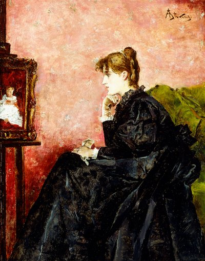 Siyahlı Bayan, by Alfred Emile Stevens