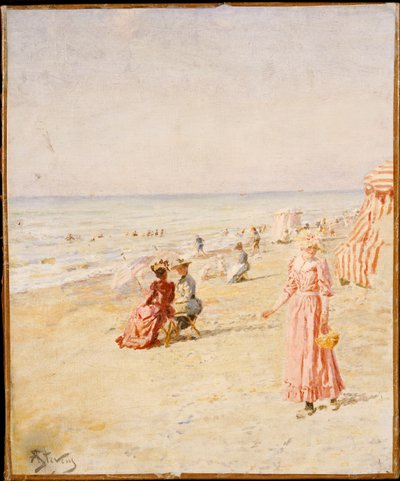 Plaj, Ostende by Alfred Emile Stevens