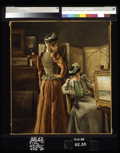 Stüdyo Ziyareti (tuval üzerine yağlı boya) by Alfred Emile Stevens