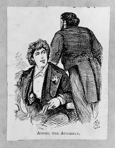 Oscar Wilde (1854-1900) Seyirci Arasında by Alfred Gish Bryan