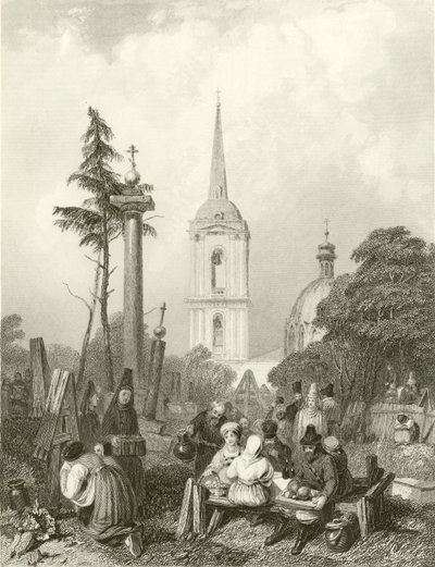 Smolensko Kilisesi Mezarlığı by Alfred Gomersal Vickers