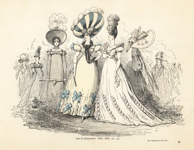 Bourbon Restorasyonu Kostümleri. by Alfred Grevin