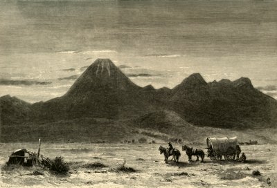 "Lassens Butte, Sacramento Vadisi", 1872. by Alfred Harral