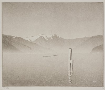 Como Gölü (aquatint) by Alfred Hartley