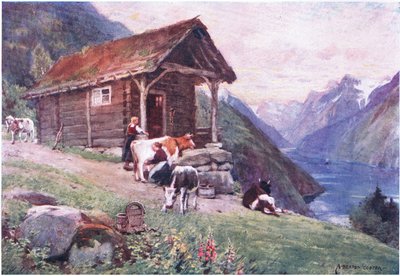 A Saeter  by Alfred Heaton Cooper