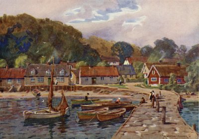 Vadstena -kastalinn, Vattern -vatn by Alfred Heaton Cooper