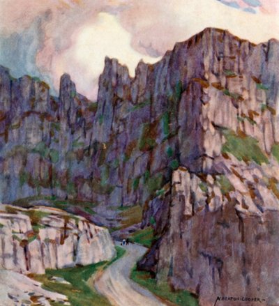 Cheddar Gorge (renkli taş) by Alfred Heaton Cooper