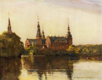 Danimarka: Frederiksborg Kalesi (renkli taş) by Alfred Heaton Cooper