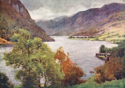 Göller Bölgesi: Haweswater (renkli lito) by Alfred Heaton Cooper