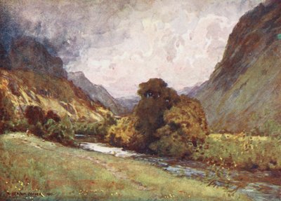 Göller Bölgesi: Keswick yakınlarındaki St John Vadisi (renkli litografi) by Alfred Heaton Cooper