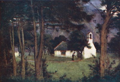Göller Bölgesi: Wastdalehead Kilisesi (renkli taş baskı) by Alfred Heaton Cooper