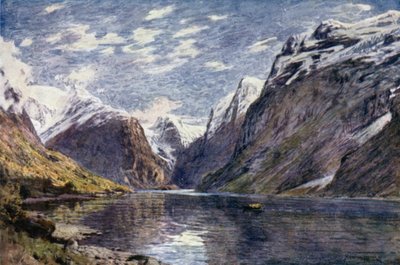 Loen Vand and Glacier, Nord Fjord  by Alfred Heaton Cooper