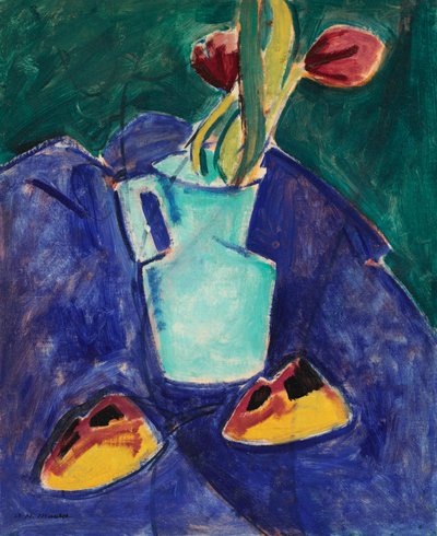 Yeşil Vazoda Laleler by Alfred Henry Maurer