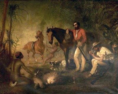 Aslan Avının Ardından by Alfred Hichens Corbould