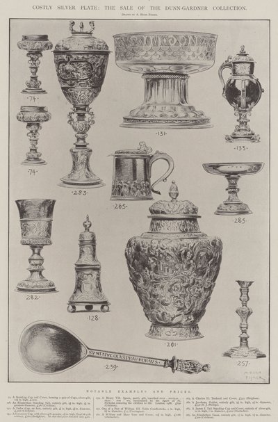 Pahalı Gümüş Tabak, Dunn-Gardner Koleksiyonunun Satışı by Alfred Hugh Fisher