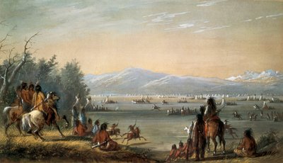 Bir Hint köyü. Alfred Jacob Miller
