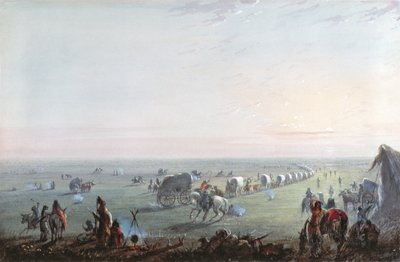 Gün Doğumunda Kamptan Ayrılma, 1837 by Alfred Jacob Miller