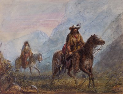 Kaptan Joseph Rutherford Walker, 1837 dolayları (kağıt üzerine suluboya) by Alfred Jacob Miller