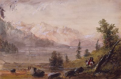 Hint Avcıları Oyun Arıyor, c.1837 (kağıt üzerine kurşun kalem, suluboya ve guaj boya) by Alfred Jacob Miller