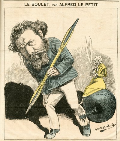 “Le Grelot”un Kapağı, 119 numara, Renkli Hiciv by Alfred Le Petit