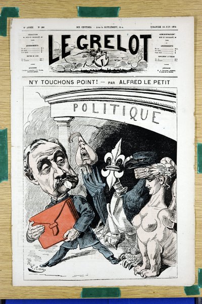 “Le Grelot” Kapağı, 166 numara, Renkli Hiciv by Alfred Le Petit