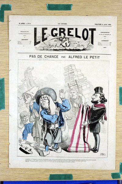 “Le Grelot”un kapağı, sayı 54, Satirique en Couleurs by Alfred Le Petit