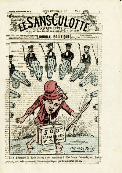 Le Sans-culotte, No. 7 Kapağı için İllüstrasyon by Alfred Le Petit