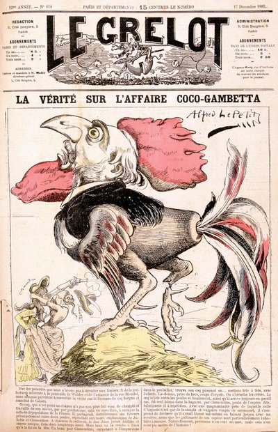 Coco olayı (Gambetta ve “” tavukları”) hakkındaki gerçek - Gambetta - Alfred Le Petitty, 17/12/1882 tarihli “Le Grelot””da by Alfred Le Petit