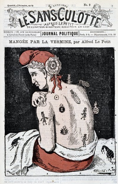 Marianne haşarat tarafından yendi - Alfred Le Petitty, “” Le Sans-Panlotte”da by Alfred Le Petit