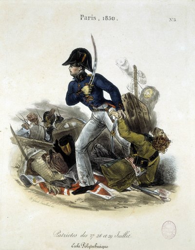 Lemercier tarafından 1830 devrimi sırasında politeknikçi. by Alfred Leon Lemercier